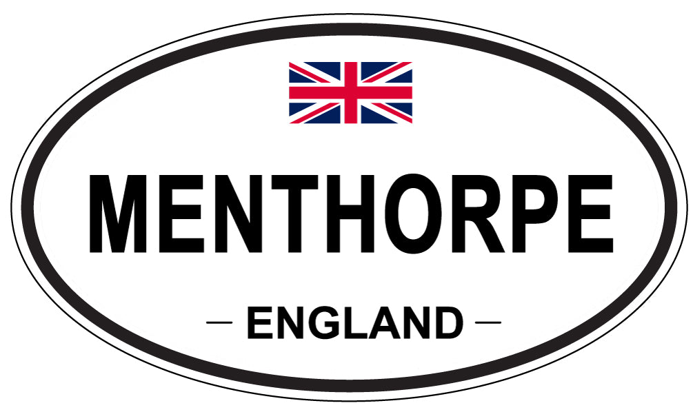 MENTHORPE, ENGLAND - Oval Sticker