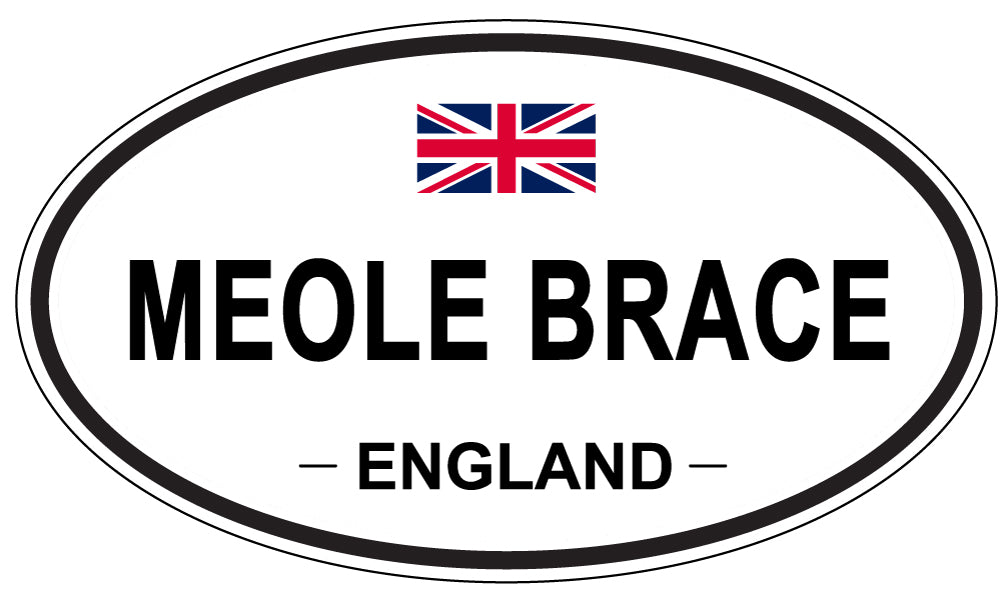 MEOLE BRACE, ENGLAND - Oval Sticker