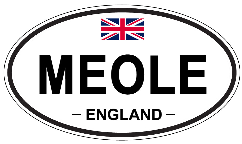 MEOLE, ENGLAND - Oval Sticker