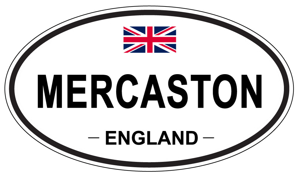 MERCASTON, ENGLAND - Oval Sticker