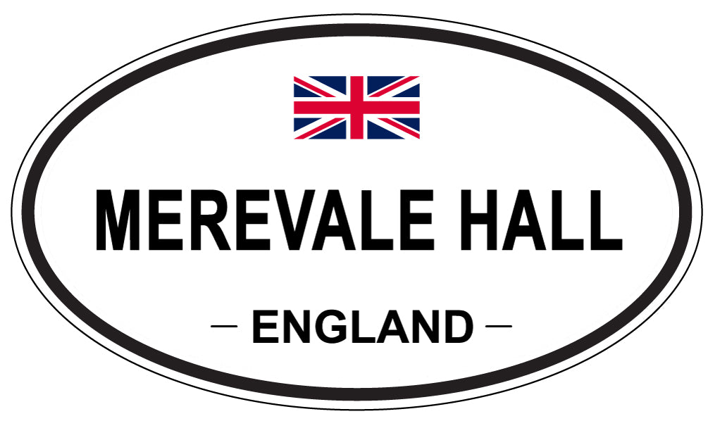 MEREVALE HALL, ENGLAND - Oval Sticker
