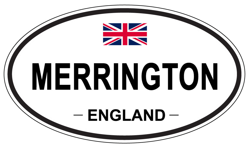 MERRINGTON, ENGLAND - Oval Sticker