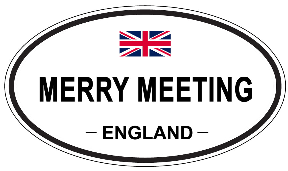 MERRY MEETING, England - Oval Magnet
