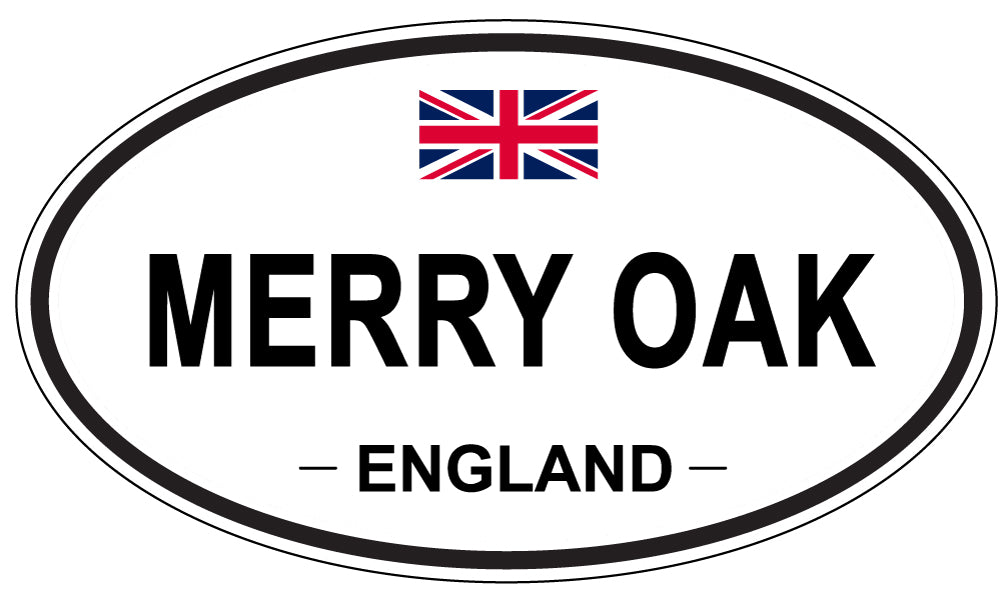 MERRY OAK, ENGLAND - Oval Sticker