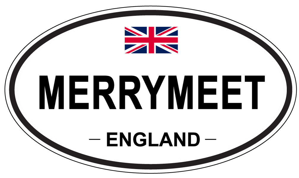 MERRYMEET, ENGLAND - Oval Sticker