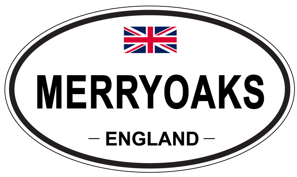 MERRYOAKS, ENGLAND - Oval Sticker
