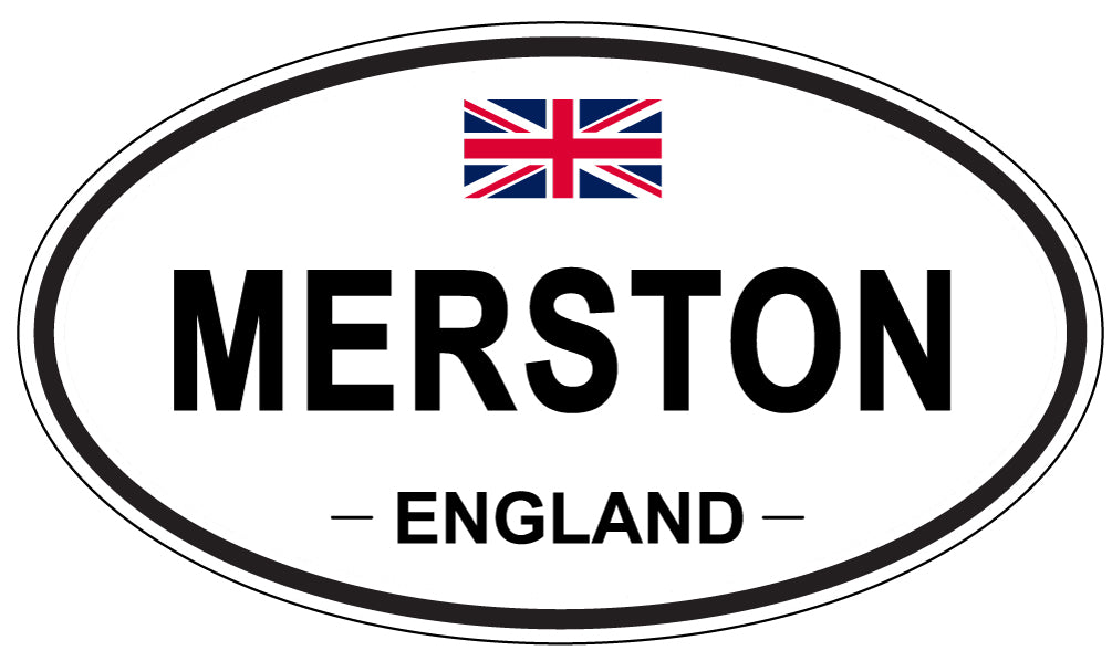 MERSTON, ENGLAND - Oval Sticker