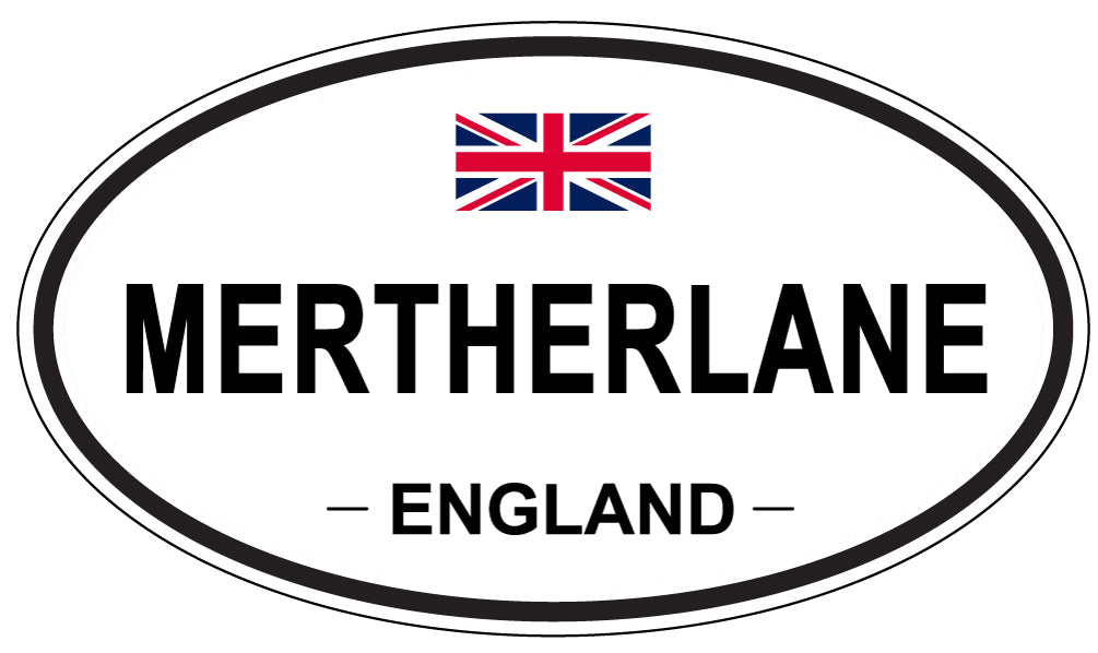 MERTHERLANE, ENGLAND - Oval Sticker