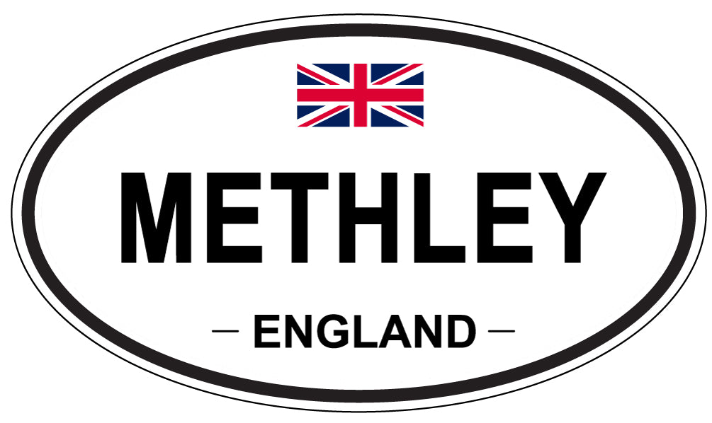 METHLEY, ENGLAND - Oval Sticker