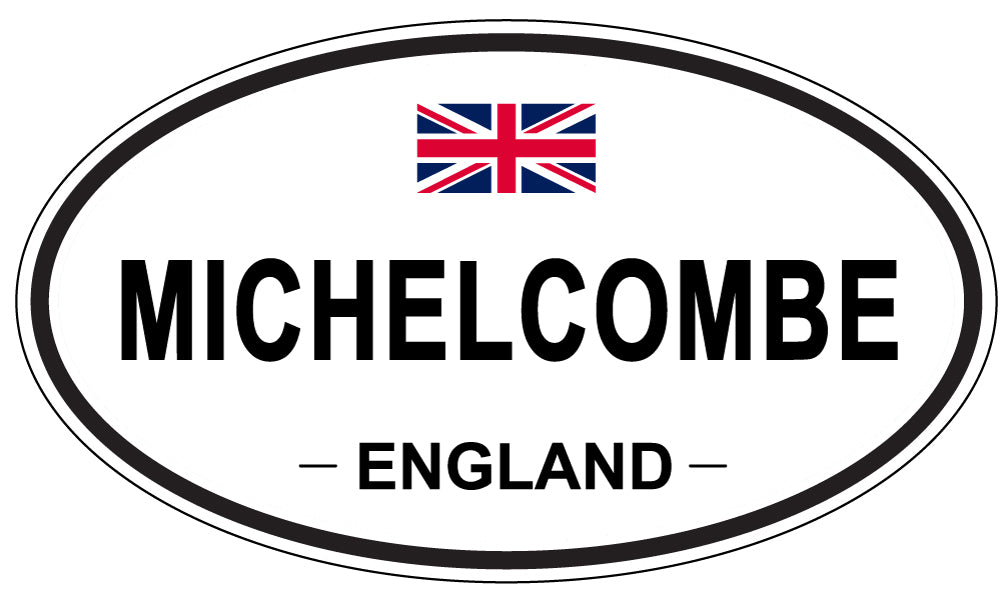 MICHELCOMBE, ENGLAND - Oval Sticker