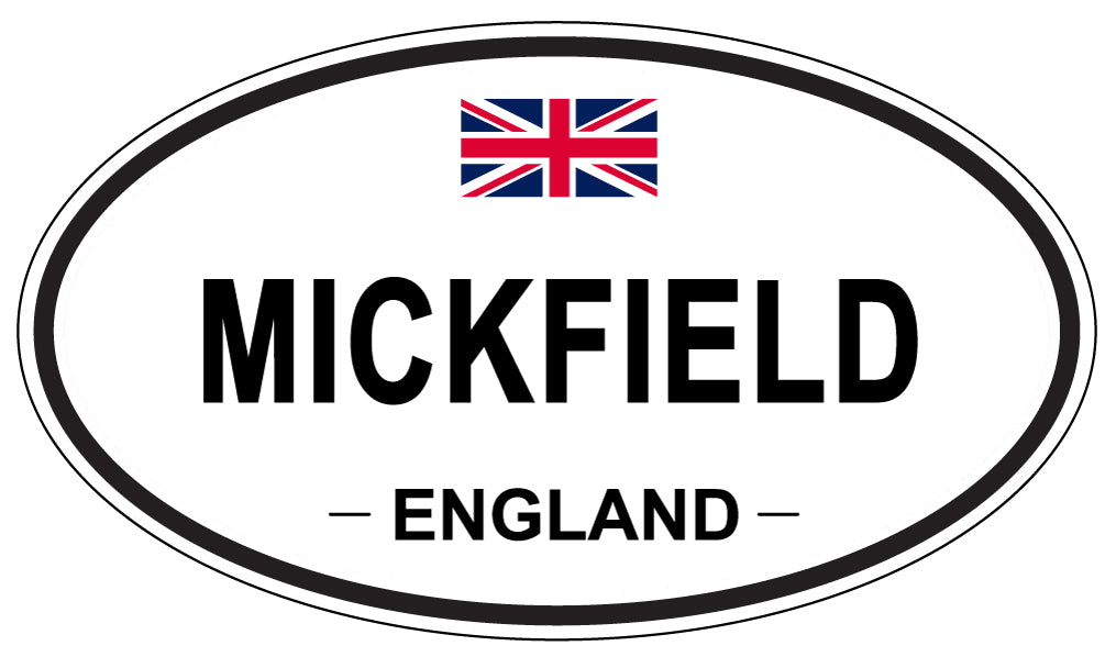 MICKFIELD, ENGLAND - Oval Sticker