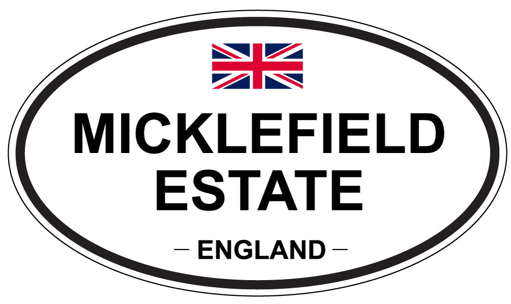 MICKLEFIELD ESTATE, ENGLAND - Oval Sticker