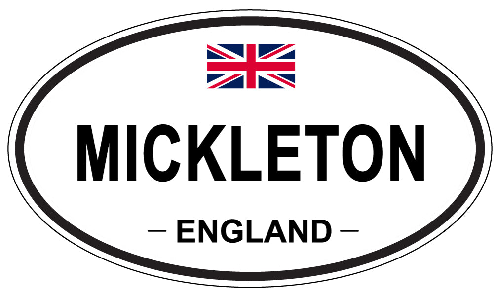 MICKLETON, ENGLAND - Oval Sticker