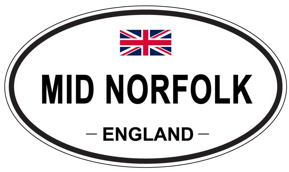 MID NORFOLK, ENGLAND - Oval Sticker