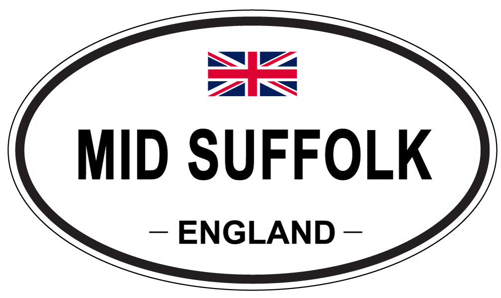 MID SUFFOLK, England - Oval Magnet
