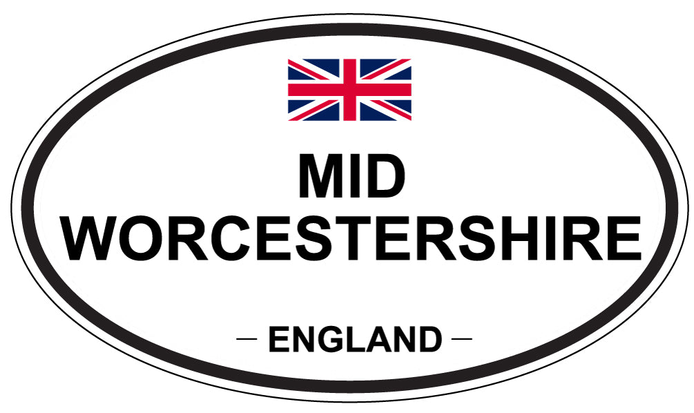 MID WORCESTERSHIRE, England - Oval Magnet