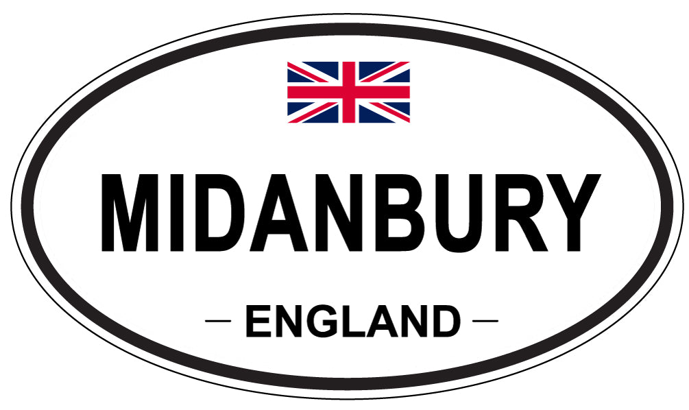 MIDANBURY, ENGLAND - Oval Sticker