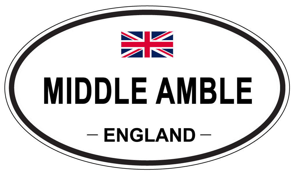 MIDDLE AMBLE, England - Oval Magnet