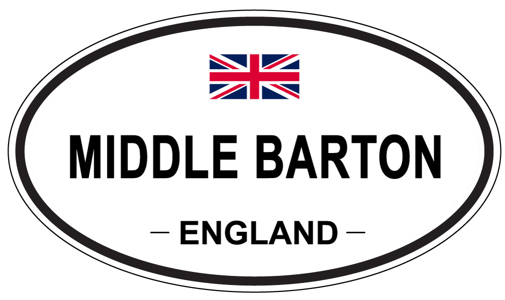 MIDDLE BARTON, ENGLAND - Oval Sticker