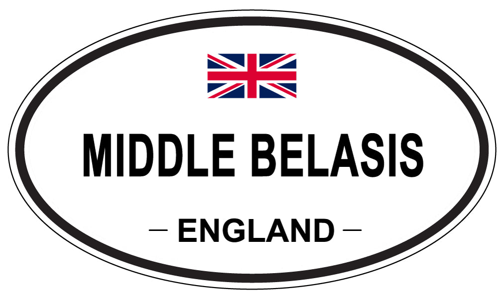 MIDDLE BELASIS, ENGLAND - Oval Sticker