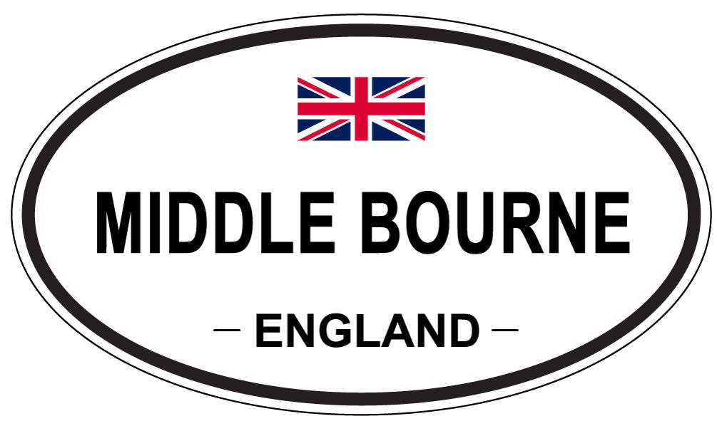 MIDDLE BOURNE, ENGLAND - Oval Sticker