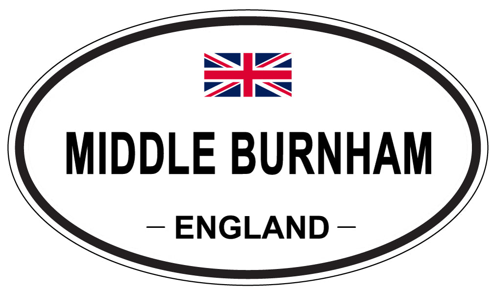 MIDDLE BURNHAM, ENGLAND - Oval Sticker