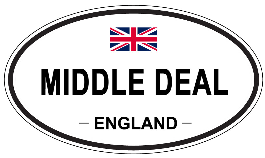 MIDDLE DEAL, England - Oval Magnet