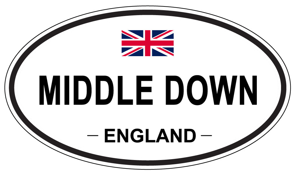 MIDDLE DOWN, England - Oval Magnet