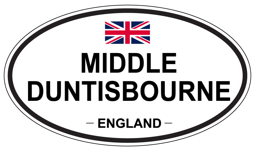MIDDLE DUNTISBOURNE, ENGLAND - Oval Sticker