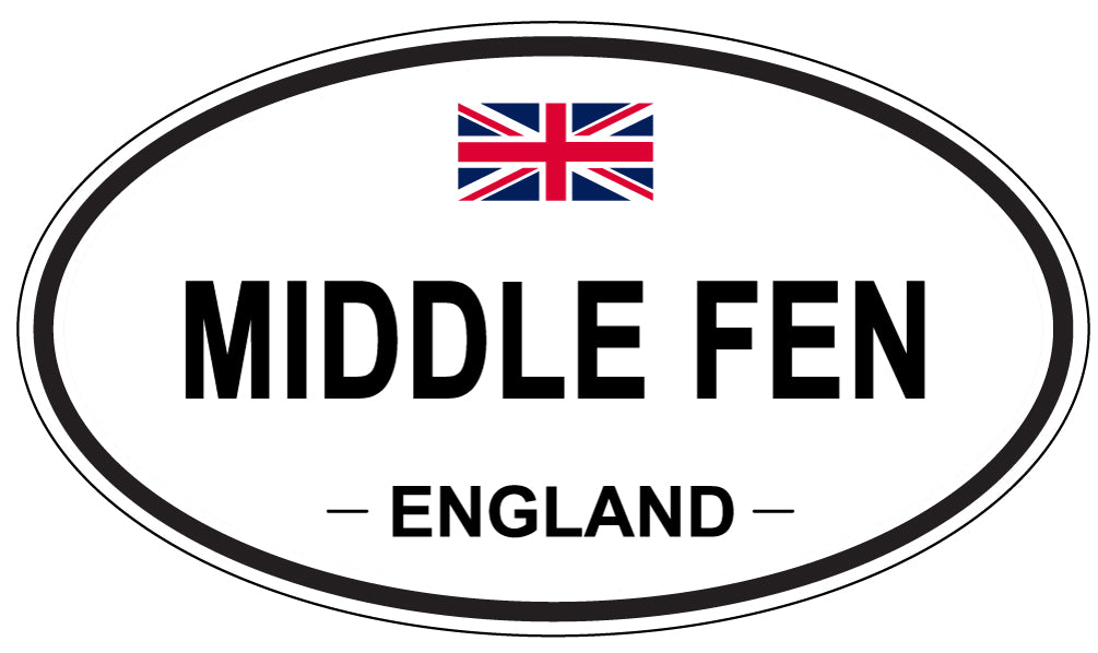 MIDDLE FEN, England - Oval Magnet