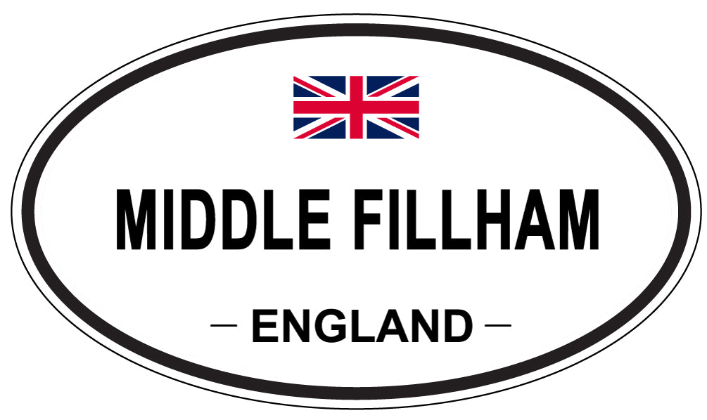 MIDDLE FILLHAM, ENGLAND - Oval Sticker