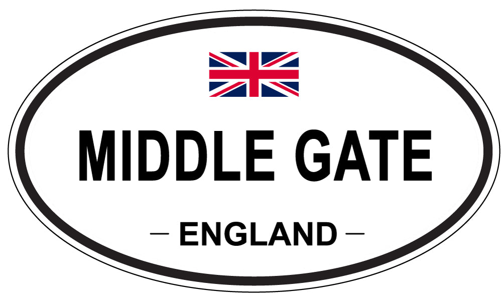 MIDDLE GATE, England - Oval Magnet