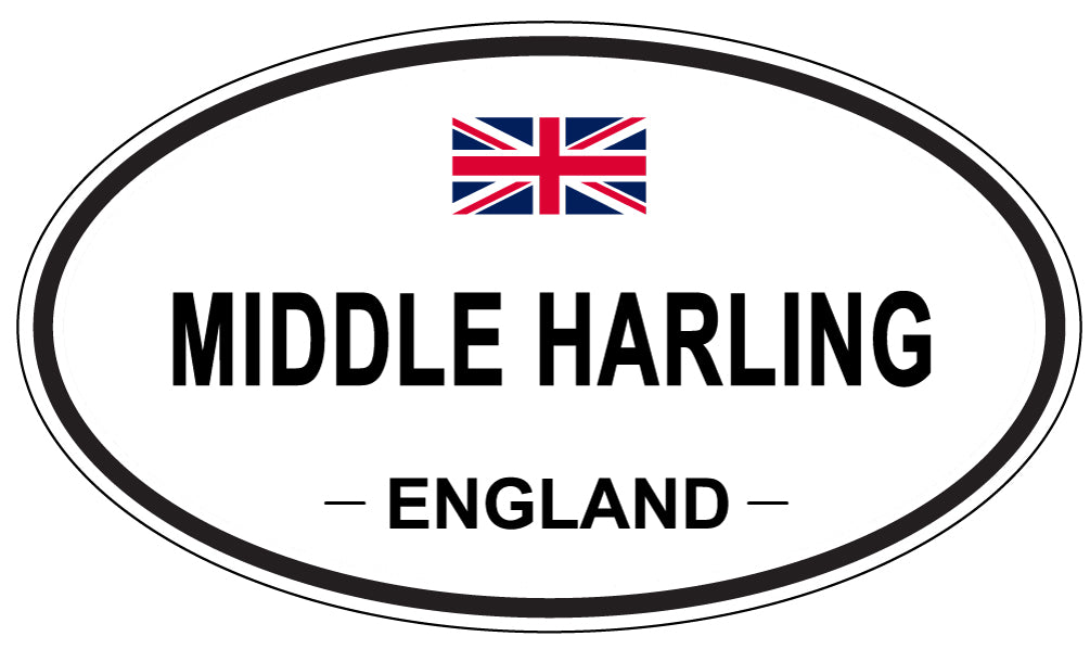 MIDDLE HARLING, England - Oval Magnet