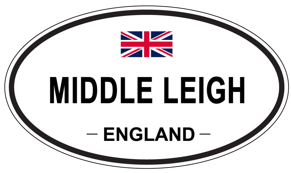 MIDDLE LEIGH, ENGLAND - Oval Sticker