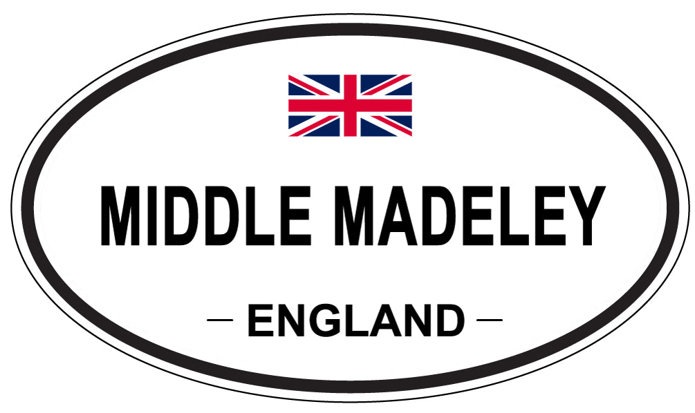 MIDDLE MADELEY, ENGLAND - Oval Sticker