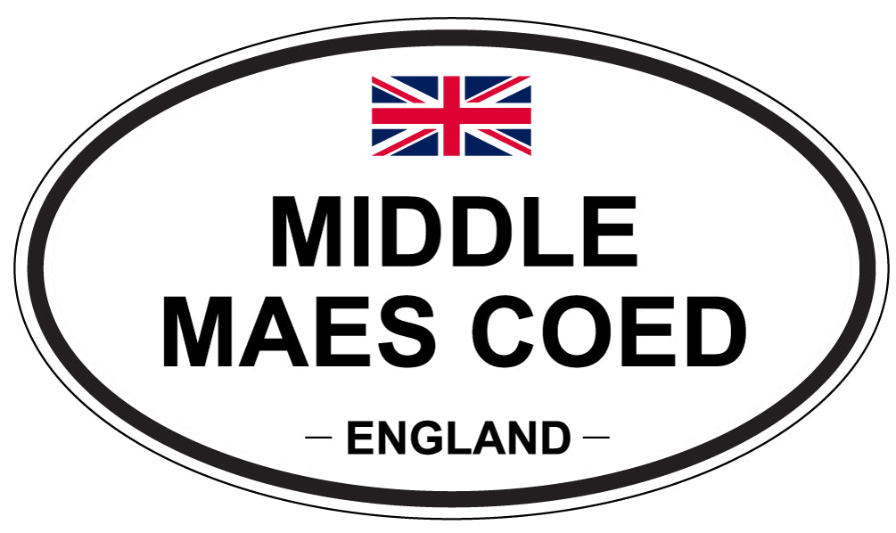 MIDDLE MAES COED, England - Oval Magnet