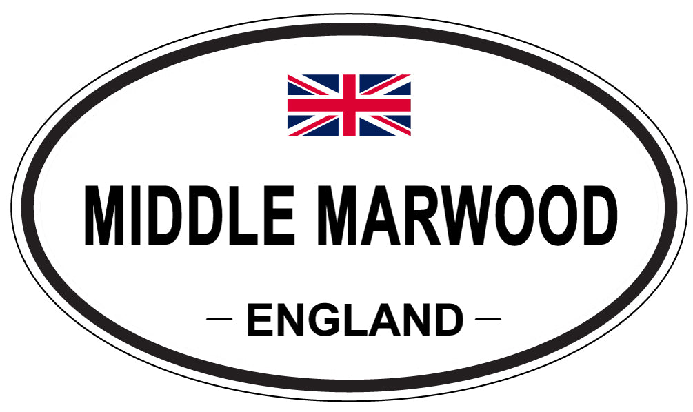 MIDDLE MARWOOD, ENGLAND - Oval Sticker