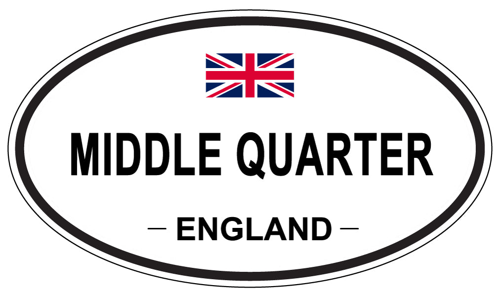 MIDDLE QUARTER, England - Oval Magnet