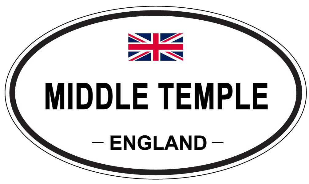 MIDDLE TEMPLE, ENGLAND - Oval Sticker