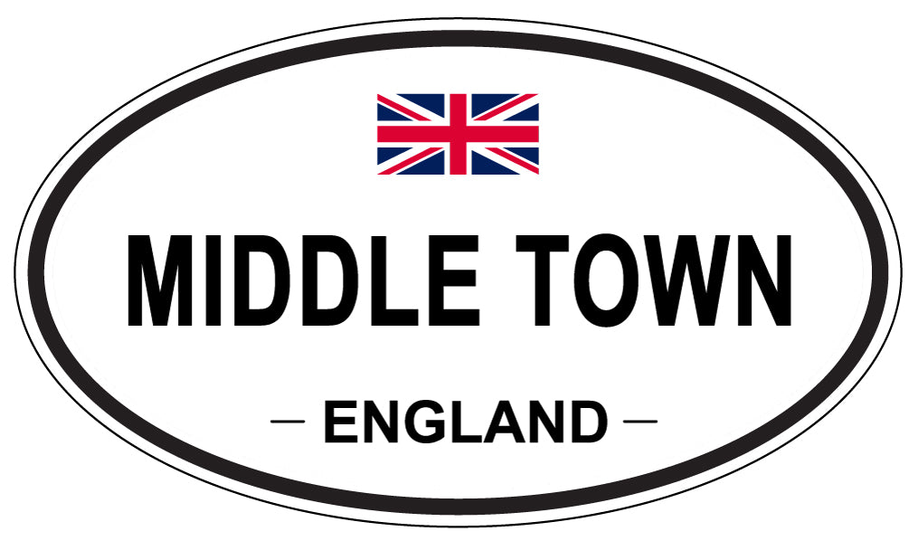 MIDDLE TOWN, England - Oval Magnet