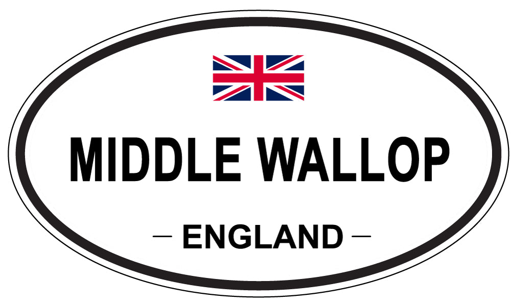 MIDDLE WALLOP, ENGLAND - Oval Sticker