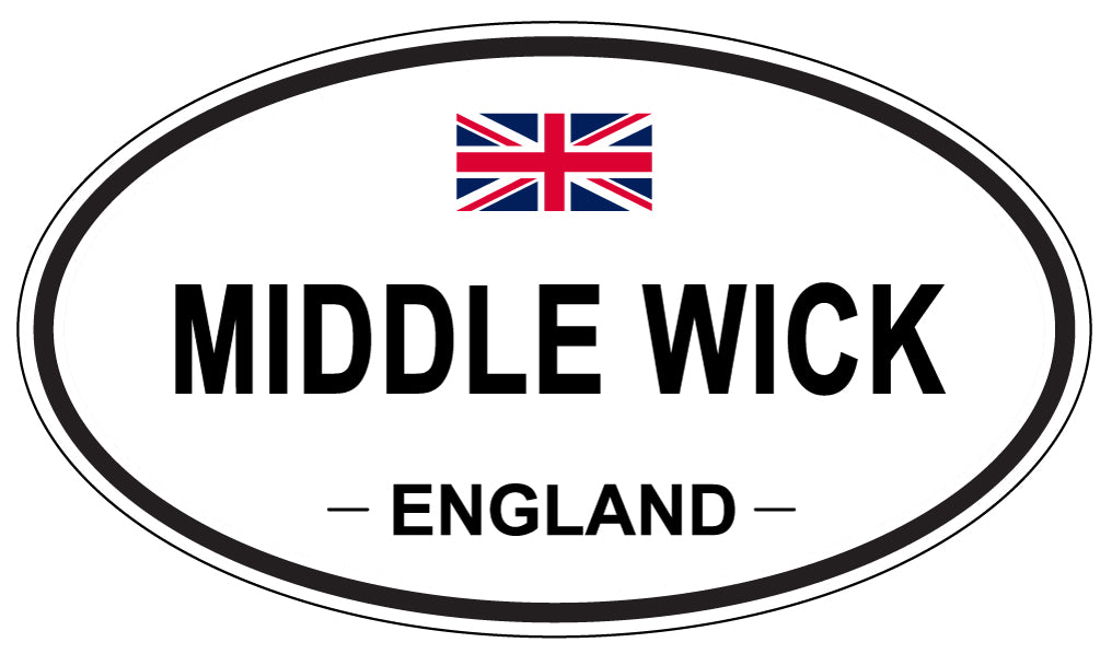 MIDDLE WICK, England - Oval Magnet