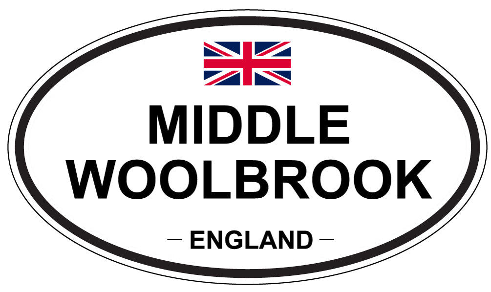 MIDDLE WOOLBROOK, ENGLAND - Oval Sticker