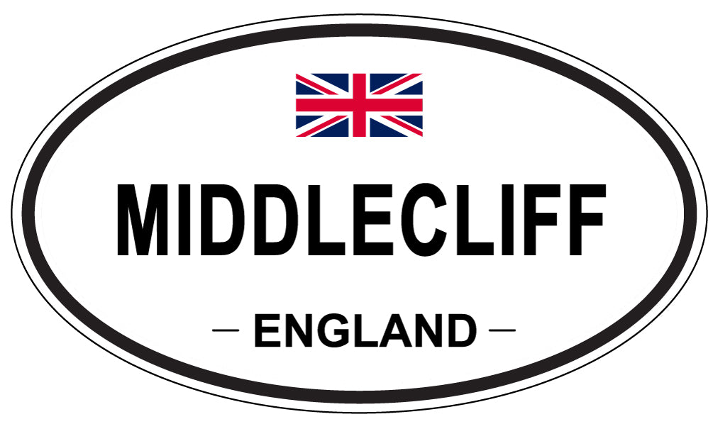 MIDDLECLIFF, ENGLAND - Oval Sticker