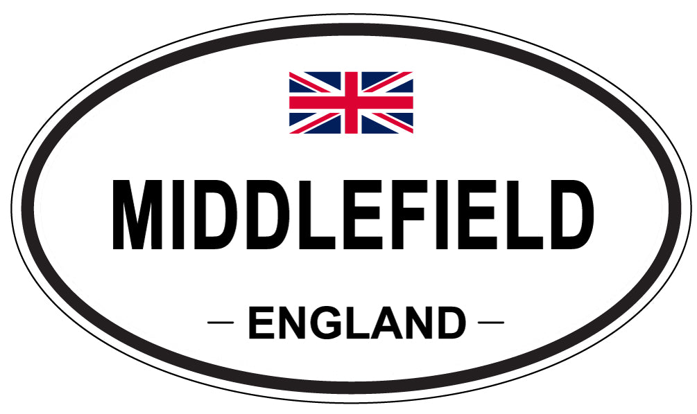 MIDDLEFIELD, ENGLAND - Oval Sticker