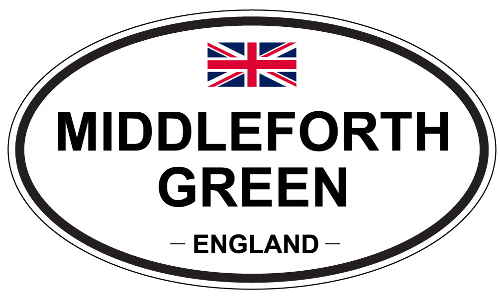 MIDDLEFORTH GREEN, ENGLAND - Oval Sticker
