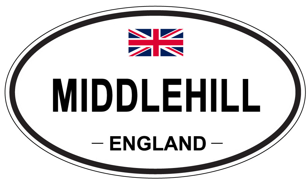 MIDDLEHILL, ENGLAND - Oval Sticker