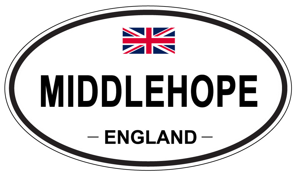 MIDDLEHOPE, ENGLAND - Oval Sticker