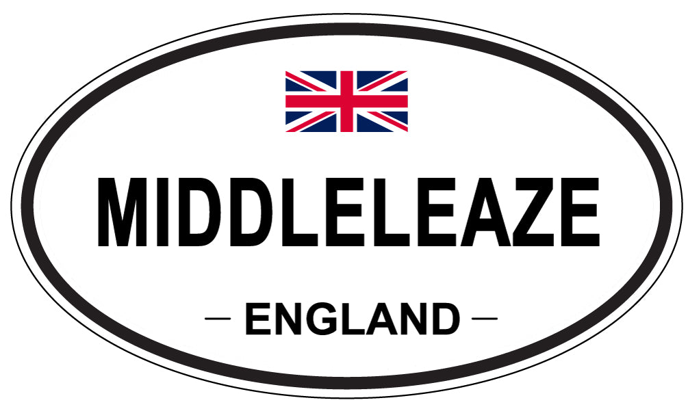 MIDDLELEAZE, ENGLAND - Oval Sticker