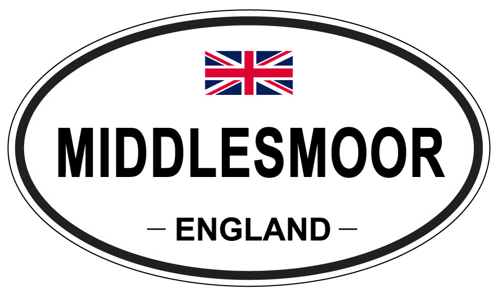 MIDDLESMOOR, ENGLAND - Oval Sticker